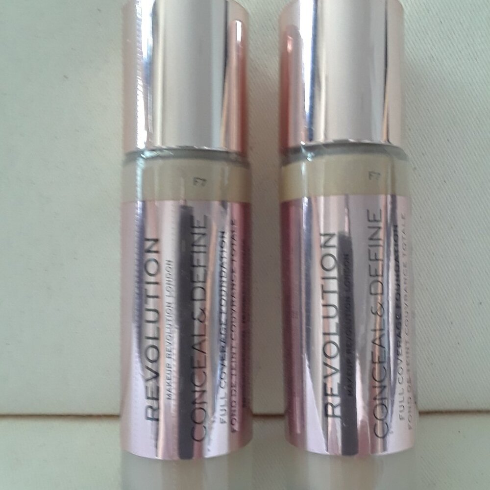 Revolution Conceal & Define Foundations x2 NEW SEALED